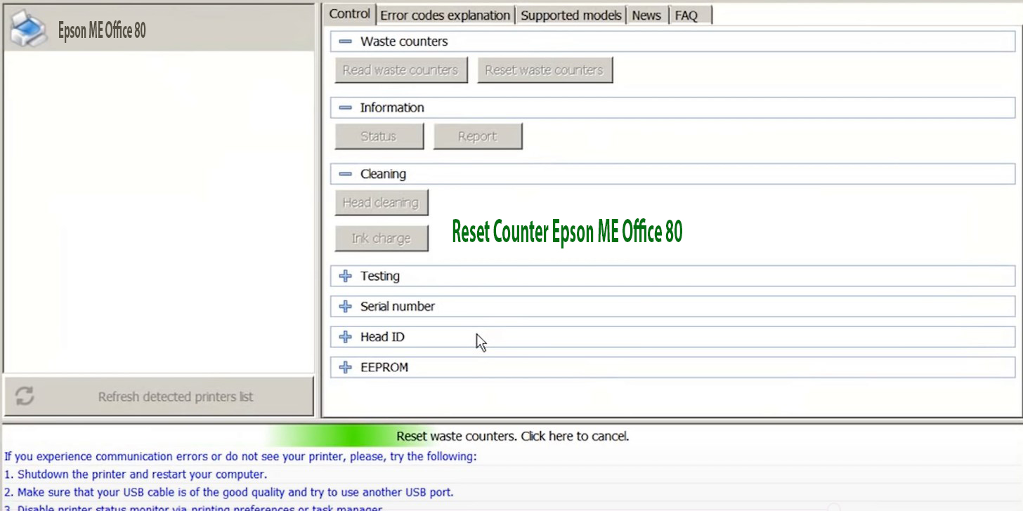 Reset Epson ME Office 80 Step 5